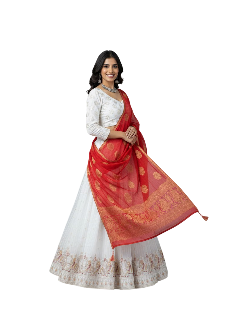 The Ivory Utsav Lehenga