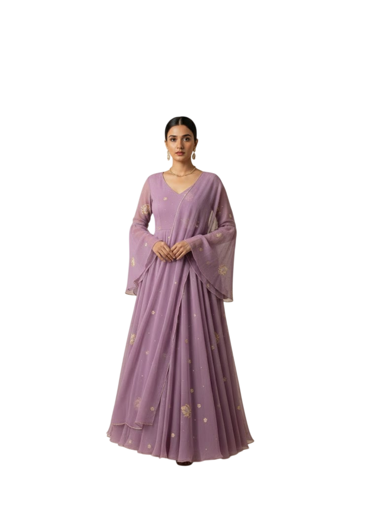 The Amethyst Drape Gown